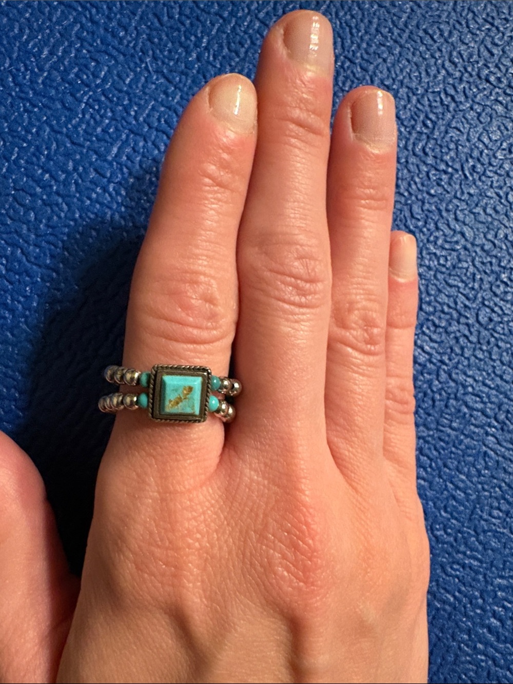 Silpada Turquoise sterling silver Square turquoise ring